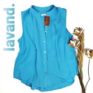 Nwt lavand. Copper Penny Blue  Sleeveless Top Med